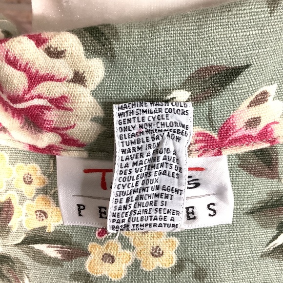 TALBOTS Floral Linen Jacket 6 - Picture 6 of 10